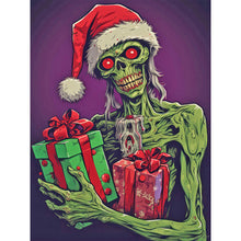 Load image into Gallery viewer, Diamond Painting - Full Round - Zombie holding a gift (30*40CM)
