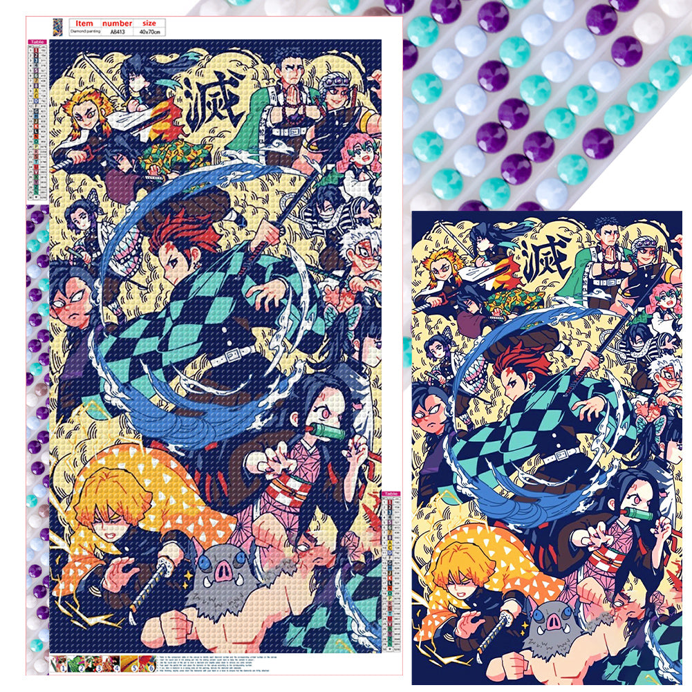 Diamond Painting - Full Round - Demon Slayer: Kimetsu no Yaiba (40*70CM)