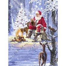 Load image into Gallery viewer, Diamond Painting - Full Round - Santa Claus and animals (30*40CM)
