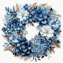 Load image into Gallery viewer, Diamond Painting - Full Round - blue garland (30*30CM)
