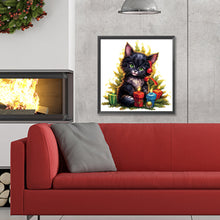 Load image into Gallery viewer, Diamond Painting - Full Round - Lantern black cat (30*30CM)
