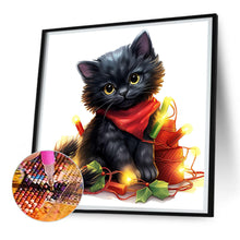 Load image into Gallery viewer, Diamond Painting - Full Round - Lantern black cat (30*30CM)
