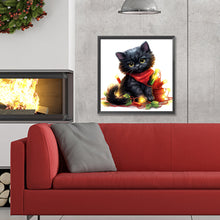 Load image into Gallery viewer, Diamond Painting - Full Round - Lantern black cat (30*30CM)
