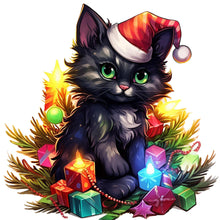 Load image into Gallery viewer, Diamond Painting - Full Round - Lantern black cat (30*30CM)
