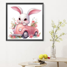 Load image into Gallery viewer, Diamond Painting - Full Round - pink car bunny (30*30CM)
