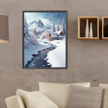 Load image into Gallery viewer, Diamond Painting - Full Round - Snow cabin (30*40CM)
