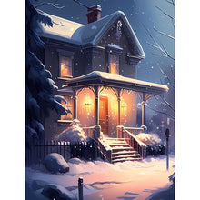 Load image into Gallery viewer, Diamond Painting - Full Round - Snow cabin (30*40CM)
