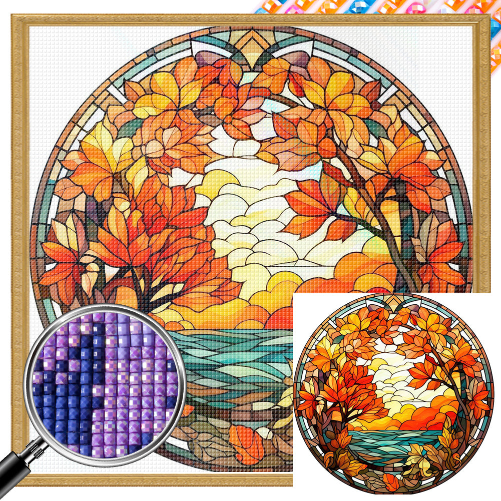 AB Diamond Painting - Full Square - autumn maple leaves (30x30CM)