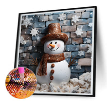 Load image into Gallery viewer, Diamond Painting - Full Round - Smiling snowman (30*30CM)
