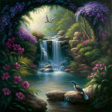 Load image into Gallery viewer, Diamond Painting - Full Round - secluded forest lake (30*30CM)
