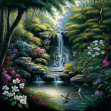 Load image into Gallery viewer, Diamond Painting - Full Round - secluded forest lake (30*30CM)
