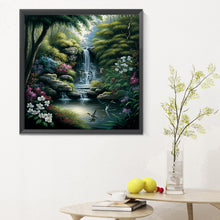 Load image into Gallery viewer, Diamond Painting - Full Round - secluded forest lake (30*30CM)
