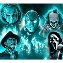Load image into Gallery viewer, Diamond Painting - Full Round - halloween scary characters (45*40CM)
