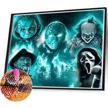 Load image into Gallery viewer, Diamond Painting - Full Round - halloween scary characters (45*40CM)
