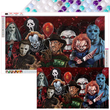 Load image into Gallery viewer, Diamond Painting - Full Round - halloween scary characters (70*40CM)
