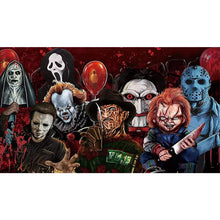Load image into Gallery viewer, Diamond Painting - Full Round - halloween scary characters (70*40CM)
