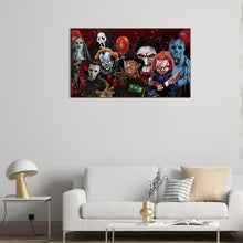 Load image into Gallery viewer, Diamond Painting - Full Round - halloween scary characters (70*40CM)
