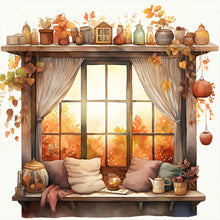 Load image into Gallery viewer, Diamond Painting - Full Round - A corner of the autumn cabin (40*40CM)
