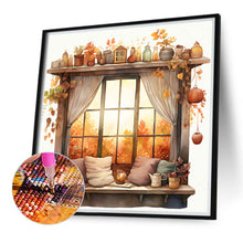 Load image into Gallery viewer, Diamond Painting - Full Round - A corner of the autumn cabin (40*40CM)
