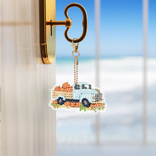 Load image into Gallery viewer, 8PCS Double Sided Diamond Painting Art Keychain Pendant (Fruit Vegetable Lorry)
