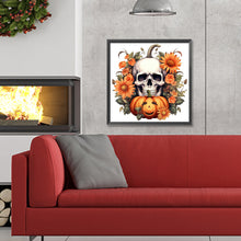 Load image into Gallery viewer, Diamond Painting - Full Round - pumpkin skull (30*30CM)
