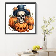 Load image into Gallery viewer, Diamond Painting - Full Round - pumpkin skull (30*30CM)
