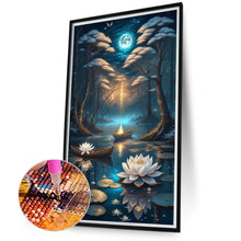 Load image into Gallery viewer, Diamond Painting - Full Round - Lotus shadow under the moon (40*70CM)
