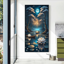 Load image into Gallery viewer, Diamond Painting - Full Round - Lotus shadow under the moon (40*70CM)
