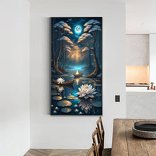 Load image into Gallery viewer, Diamond Painting - Full Round - Lotus shadow under the moon (40*70CM)
