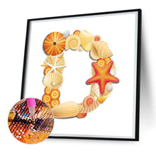 Load image into Gallery viewer, Diamond Painting - Full Round - beach letter D (30*30CM)
