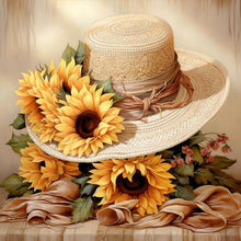 Load image into Gallery viewer, Diamond Painting - Full Square - sunflower hat (30*30CM)

