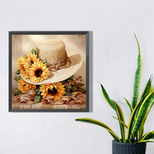 Load image into Gallery viewer, Diamond Painting - Full Square - sunflower hat (30*30CM)
