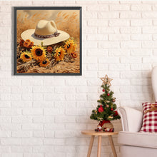 Load image into Gallery viewer, Diamond Painting - Full Square - sunflower hat (30*30CM)
