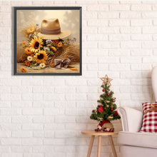 Load image into Gallery viewer, Diamond Painting - Full Square - sunflower hat (30*30CM)
