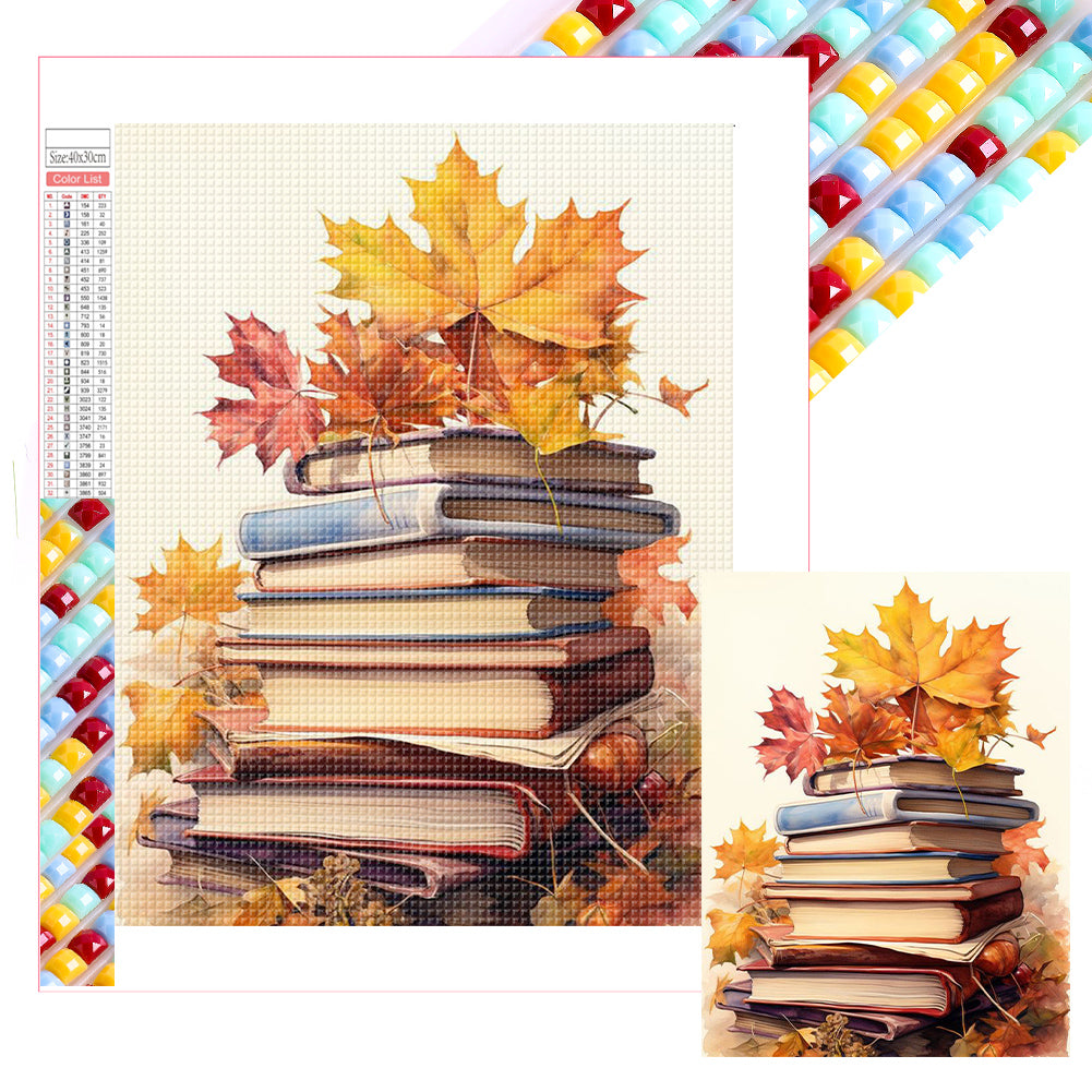 Diamond Painting - Full Square - maple leaf books (30*40CM)