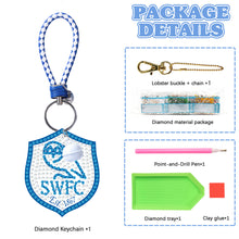 Load image into Gallery viewer, Double Sided Special Shape Diamond Painting Keychain (Sheffield Wednesday Team)
