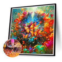 Load image into Gallery viewer, Diamond Painting - Full Round - Oil butterflies and flowers (40*40CM)
