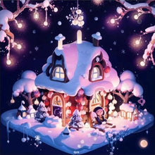 Load image into Gallery viewer, Diamond Painting - Full Round - Snow cabin (30*30CM)

