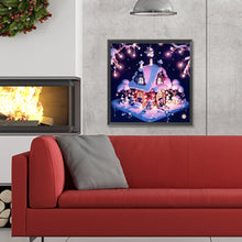 Load image into Gallery viewer, Diamond Painting - Full Round - Snow cabin (30*30CM)
