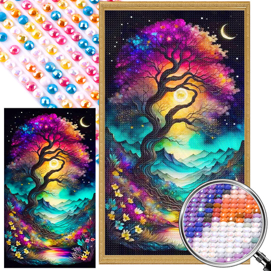 AB Diamond Painting - Full Round - wisdom Tree (40*70CM)