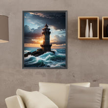 Load image into Gallery viewer, Diamond Painting - Full Round - sea lighthouse (30*40CM)
