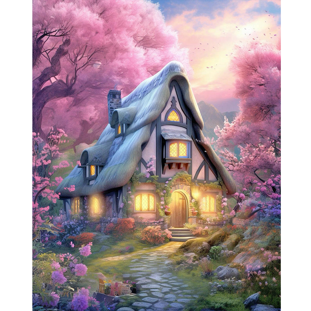 Diamond Painting - Full Round - cozy house (40*50CM)