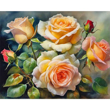 Load image into Gallery viewer, Diamond Painting - Full Round - White and yellow roses (50*40CM)
