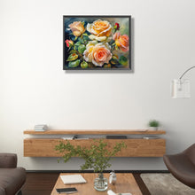Load image into Gallery viewer, Diamond Painting - Full Round - White and yellow roses (50*40CM)

