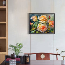 Load image into Gallery viewer, Diamond Painting - Full Round - White and yellow roses (50*40CM)
