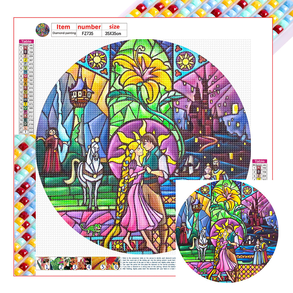 Diamond Painting - Full Square - Long Hair Princess (35*35CM)