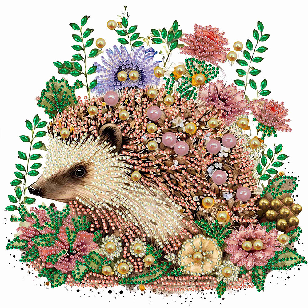 Diamond Painting - Partial Special Shaped - garland little hedgehog (30*30CM)