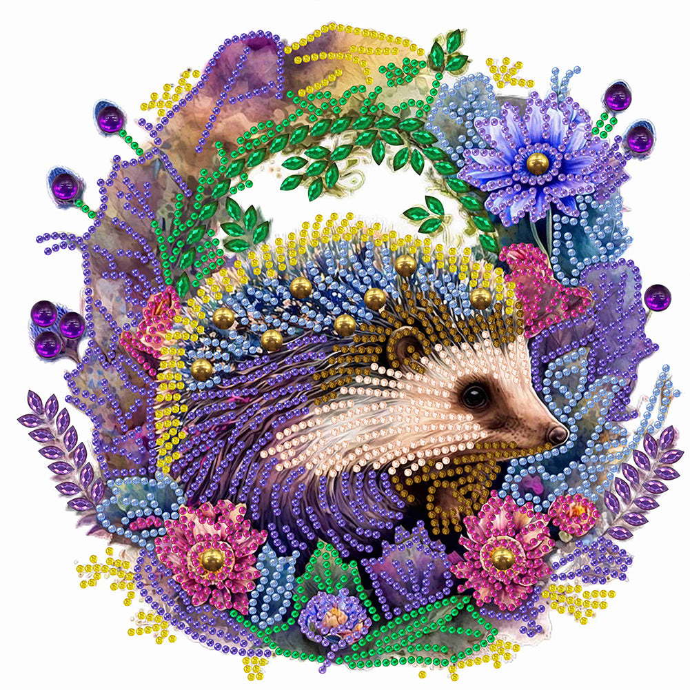 Diamond Painting - Partial Special Shaped - garland little hedgehog (30*30CM)