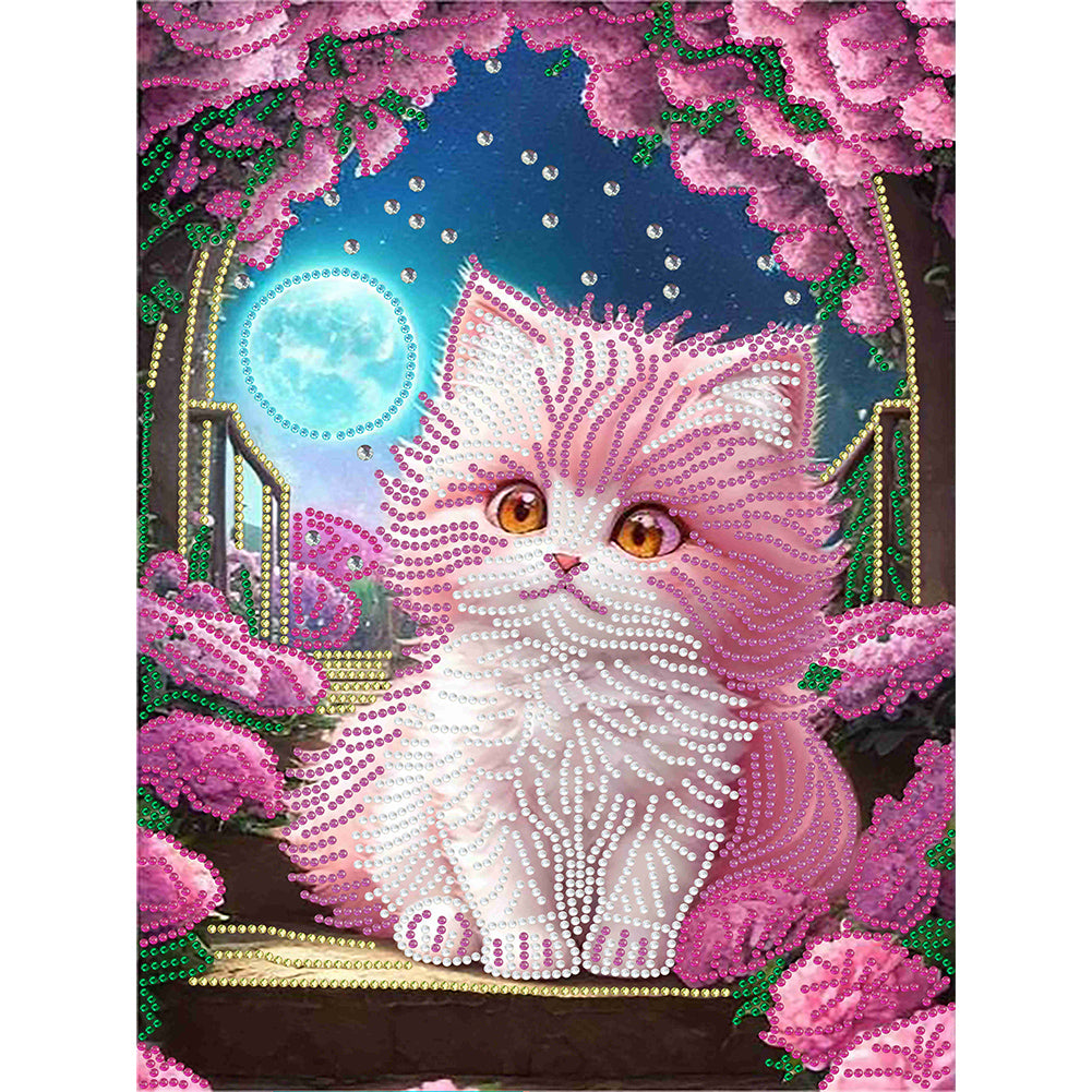 Diamond Painting - Partial Special Shaped - fantasy kitten (30*40CM)