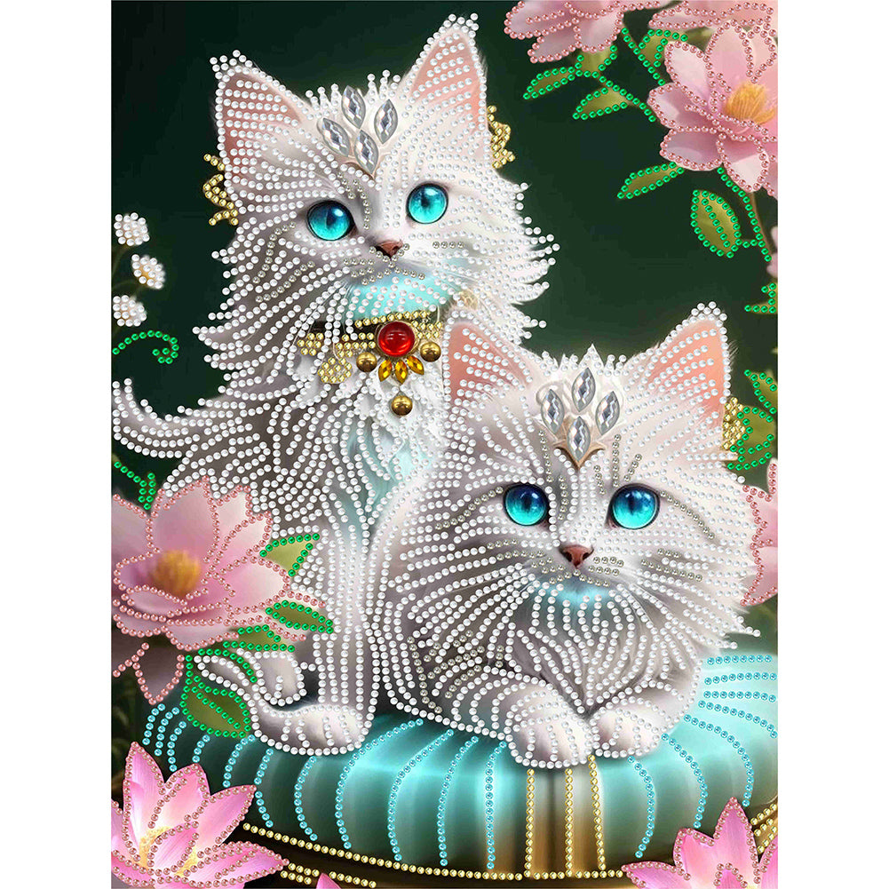 Diamond Painting - Partial Special Shaped - fantasy kitten (30*40CM)
